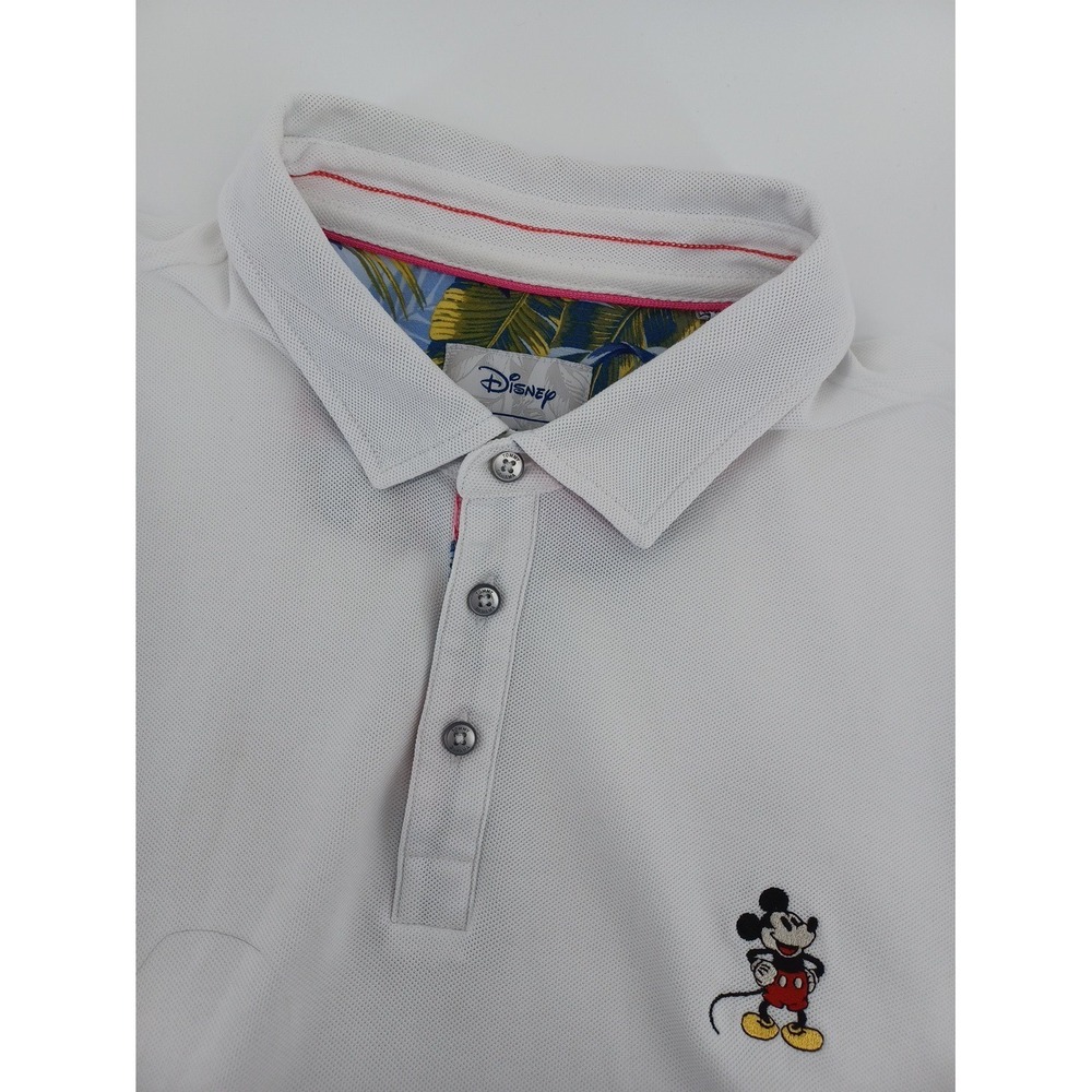 Tommy Bahama Disney Magical Mouse Polo Mens SS XXL White Mickey Supima Cotton